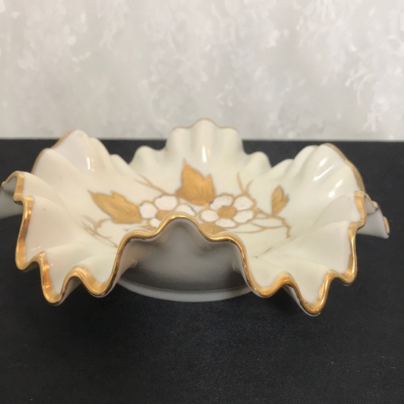 Kalk German Porcelain Ruffled Candy Dish 5.75” - Picture 5 of 6